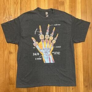 Kobe Bryant Hand X Ray Rings Double Sided T-Shirt Size Xl